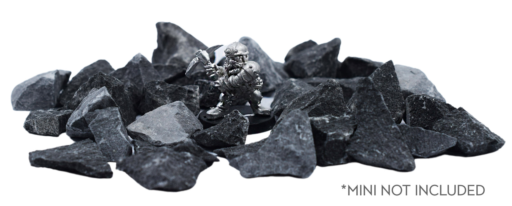 Rock/Boulder Set, Large - Basalt, for Miniatures, D&D, and Warhammer