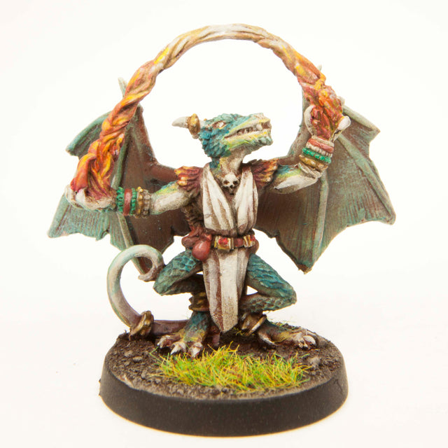Kobold Mage Lord miniature, painted example (ships unpainted)