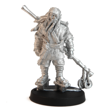 Unpainted pewter Human Monk miniature, 38mm tall