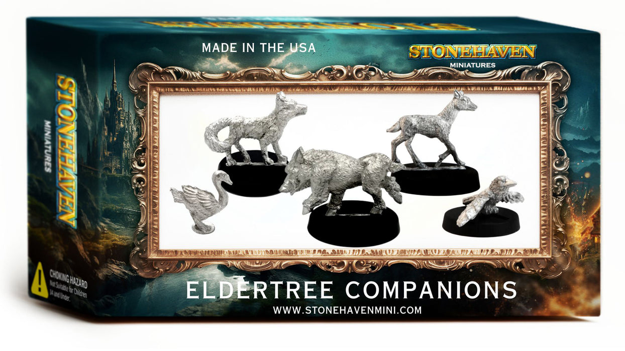 Eldertree Companions: 30mm Animal Stonehaven Miniatures for DnD - RPG Figures