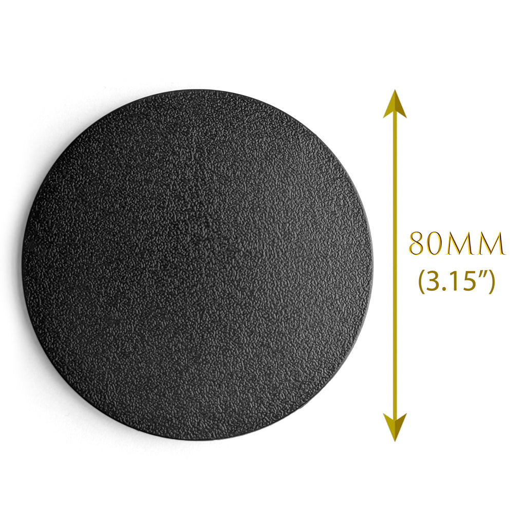 5-pack Miniature Bases, 80mm Diameter - Plastic, Black, another view