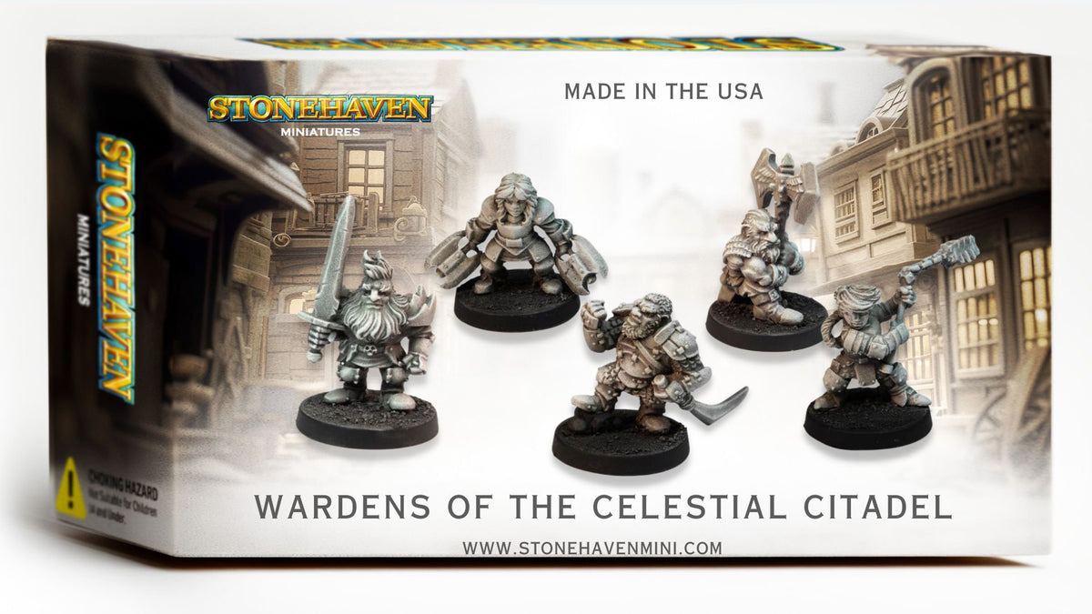 Wardens of the Celestial Citadel, Dwarf Minis (30mm), retail box