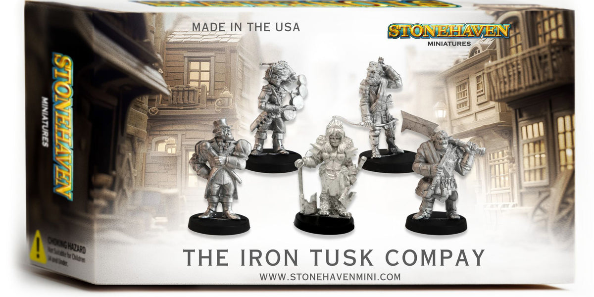 Iron Tusk Company: 5 Half-Orc Stonehaven Miniatures for DND 30mm Scale