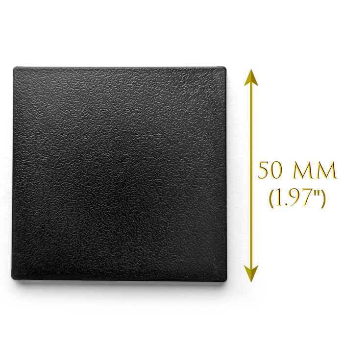Stonehaven Miniatures 50PK - Miniature Bases, 50mm Square - Plastic, Black