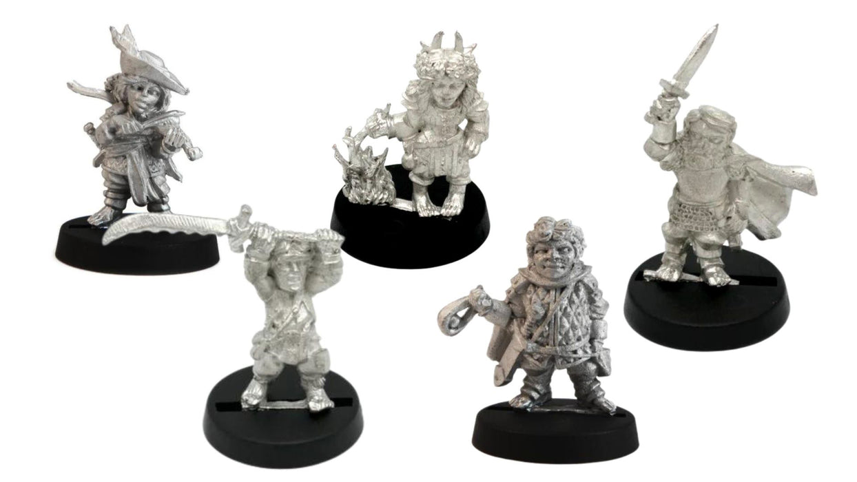 Heroes of Hobhaven: 5 Halfling Stonehaven Miniatures Set for DND 30mm Scale