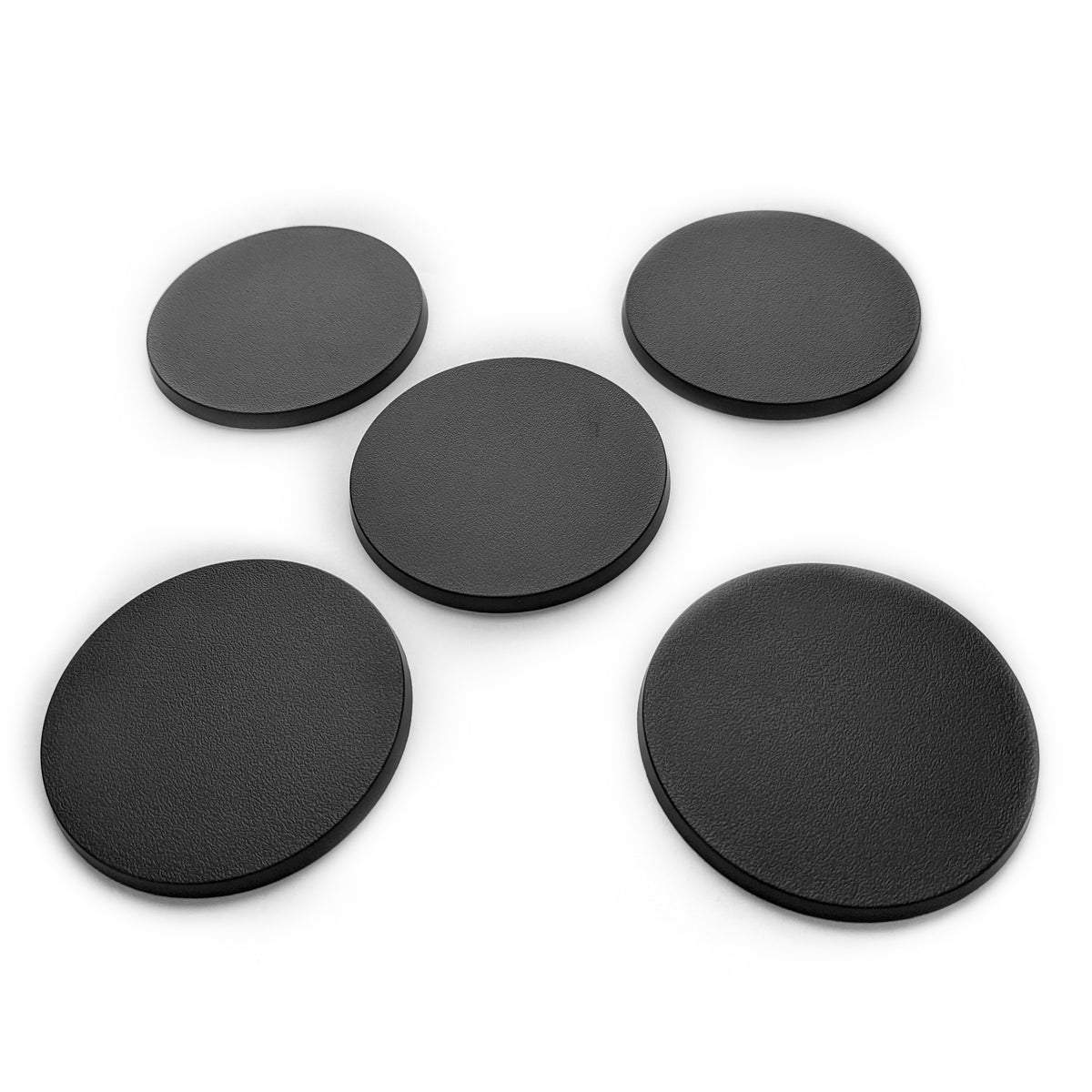 5-pack Miniature Bases, 80mm Diameter - Plastic, Black, another view