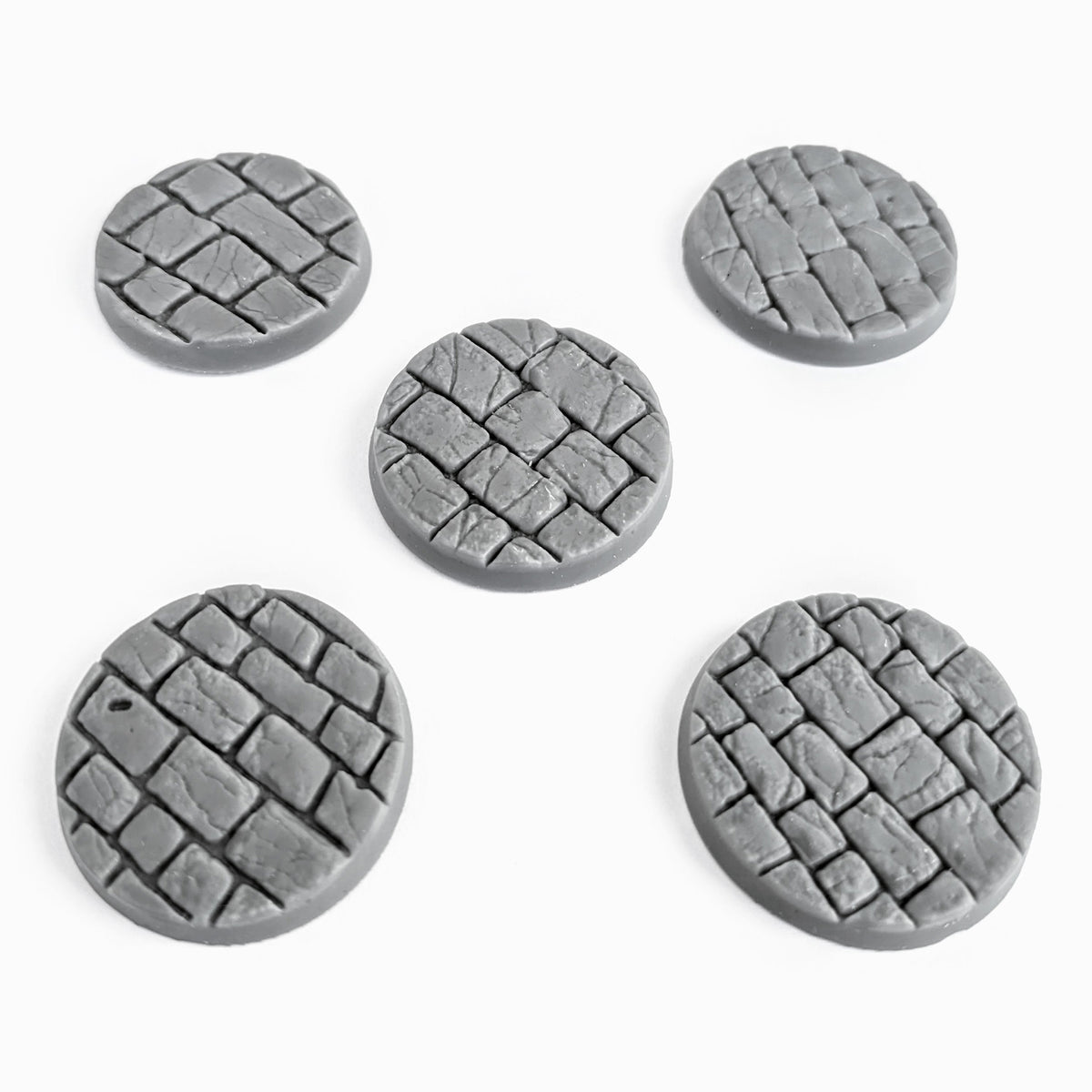 5-pack Roman Road Grey Resin Bases, 32mm Diameter, another view