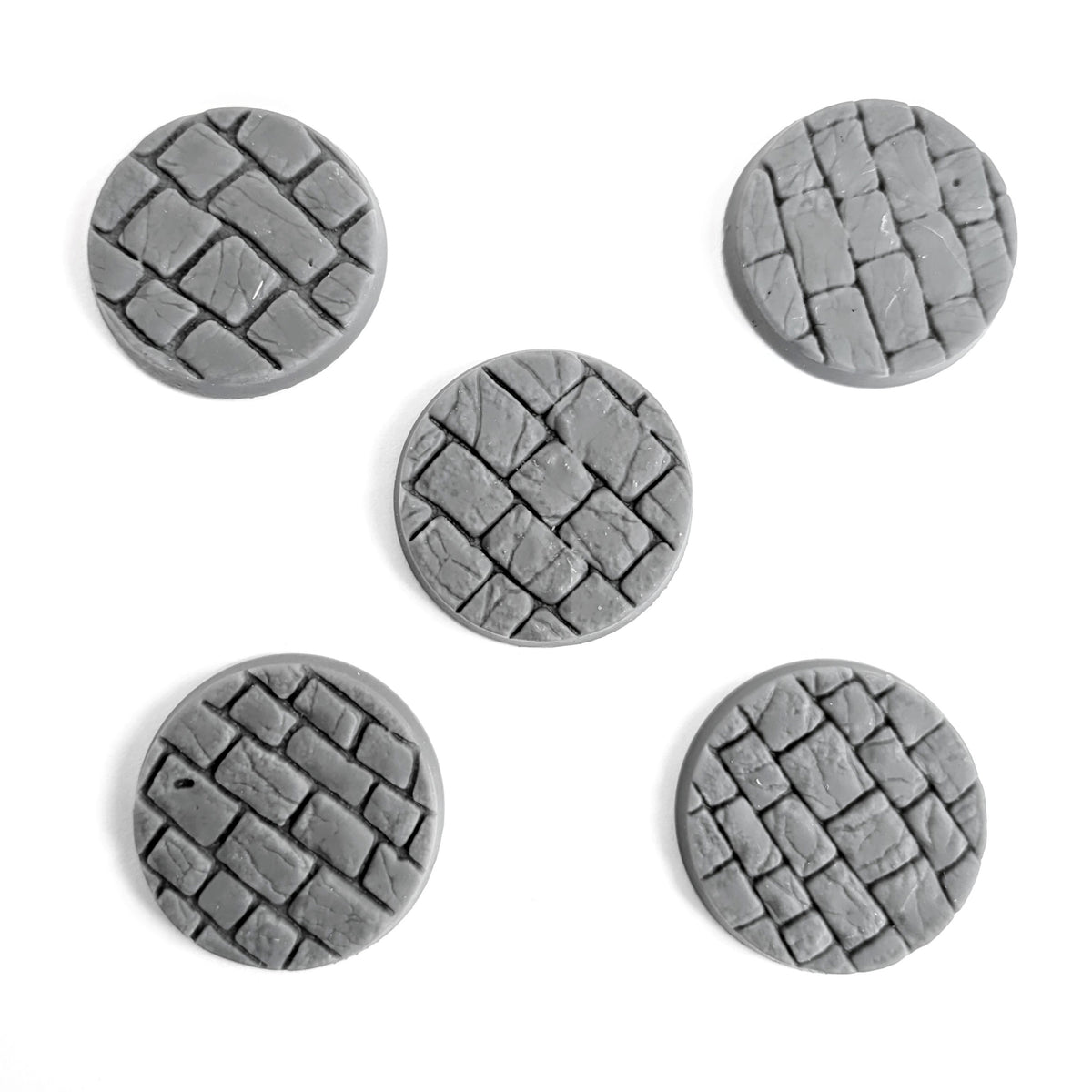 5-pack Roman Road Grey Resin Bases, 32mm Diameter