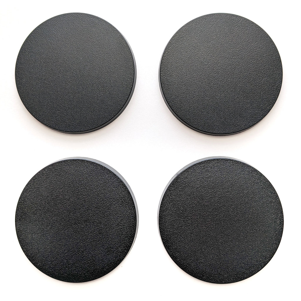 5-pack Miniature Bases, 80mm Diameter - Plastic, Black, another view