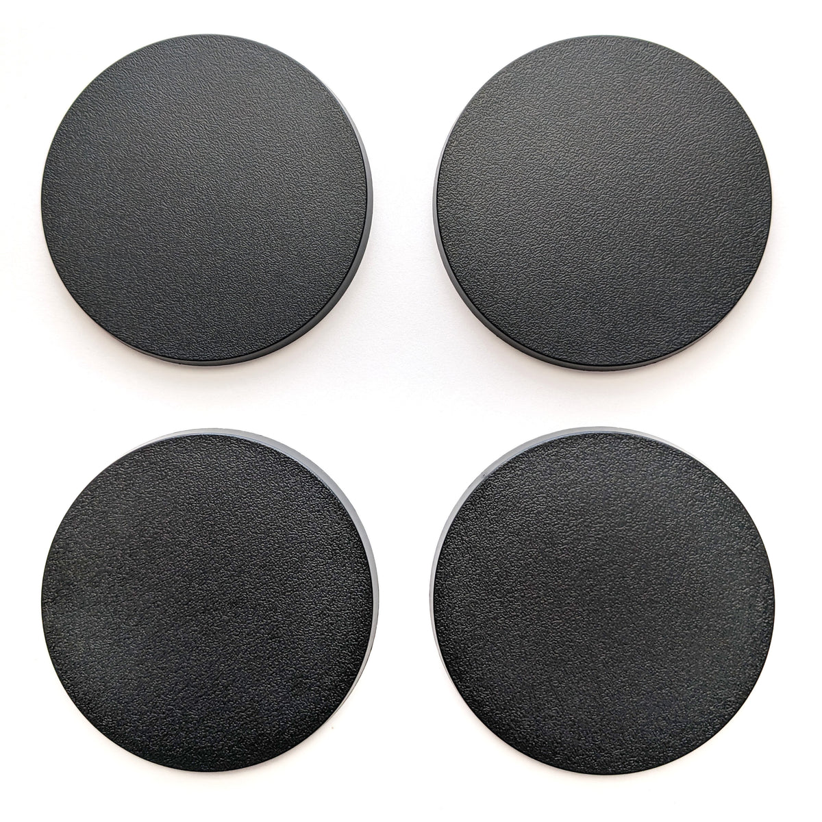 5-pack Miniature Bases, 80mm Diameter - Plastic, Black, another view