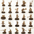 37 Piece Gnomes Set, primed pewter miniatures
