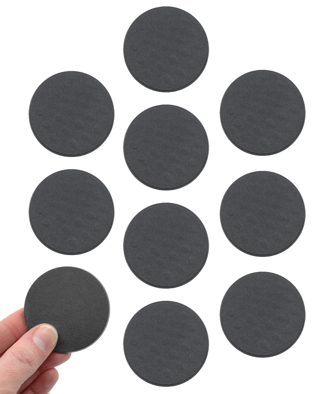 Pack of 10 Blank Miniature Bases, 50mm