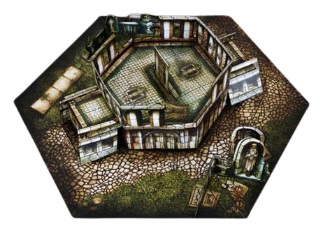 Mausoleum Pop-Up Terrain, 12 Inch - Digital Download - Printing & Assembly Required