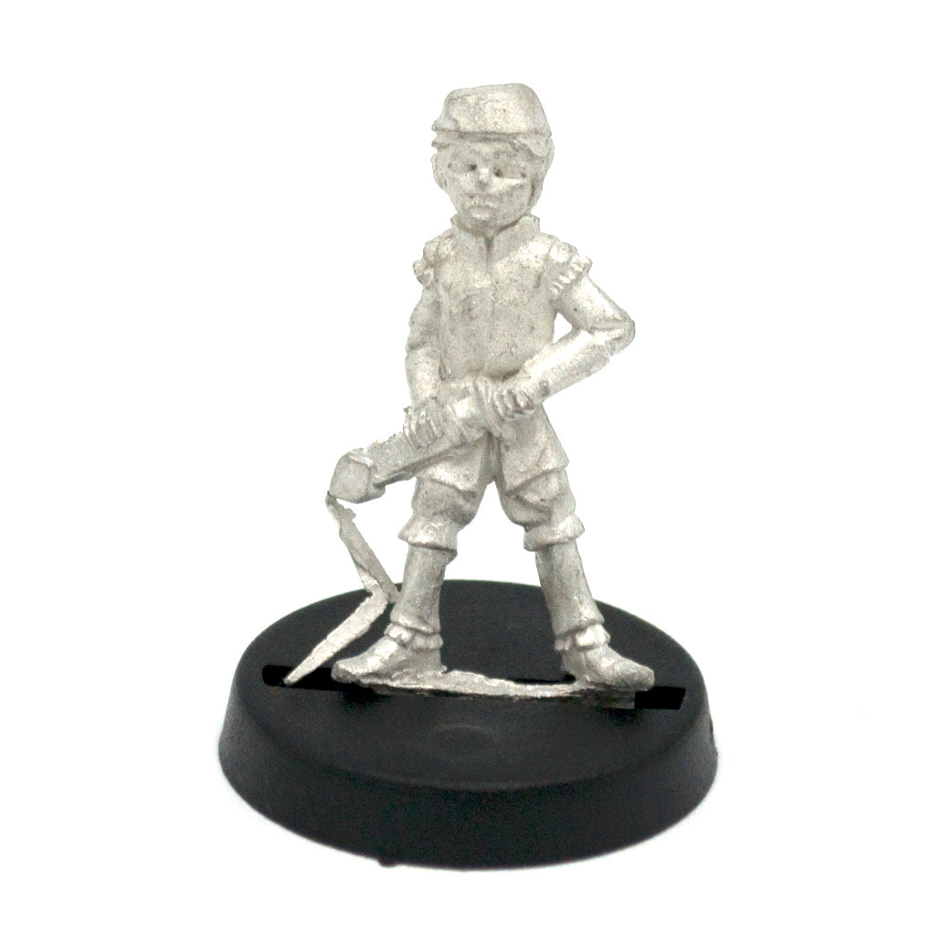 Unpainted pewter Elf Boy miniature, 25mm tall