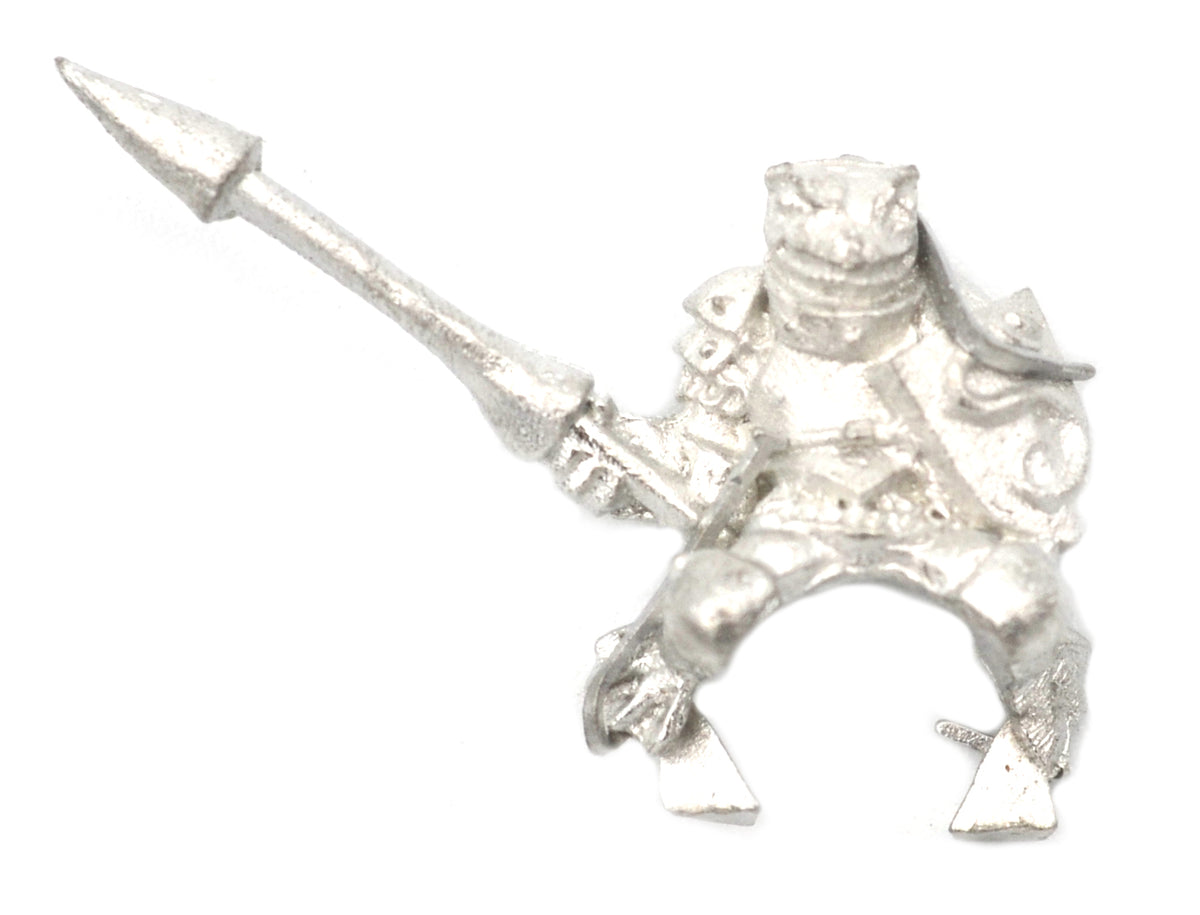 Unpainted pewter Grippli Knight Rider miniature, 15mm tall, another view