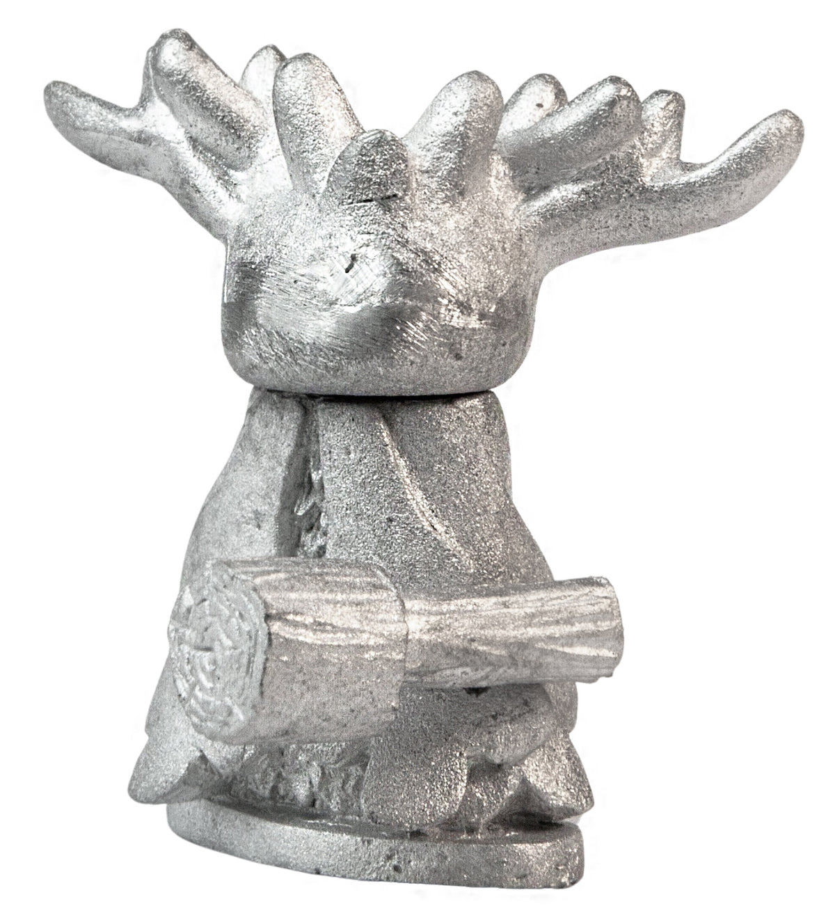 Unpainted pewter Mushroom Druid with Oak Club miniature, 26mm tall