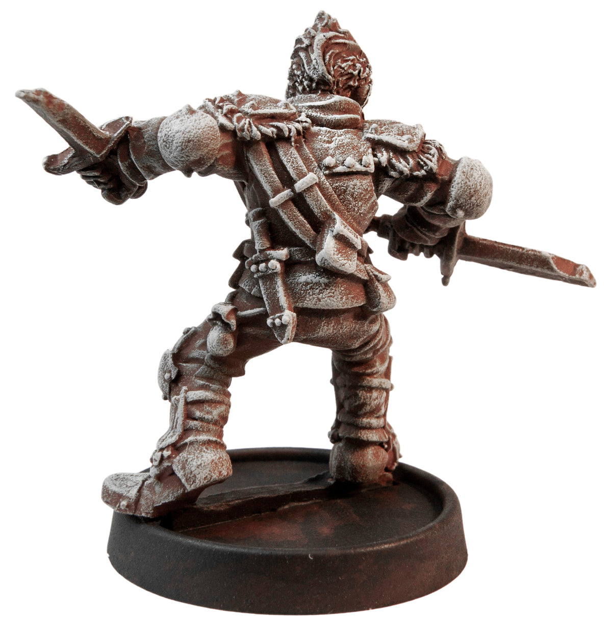 Primed pewter Male Human Thief miniature, 34mm tall, another view