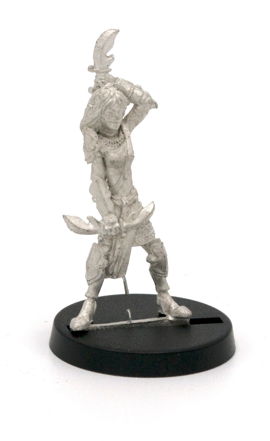 Unpainted pewter Elf Thief miniature, 40mm tall