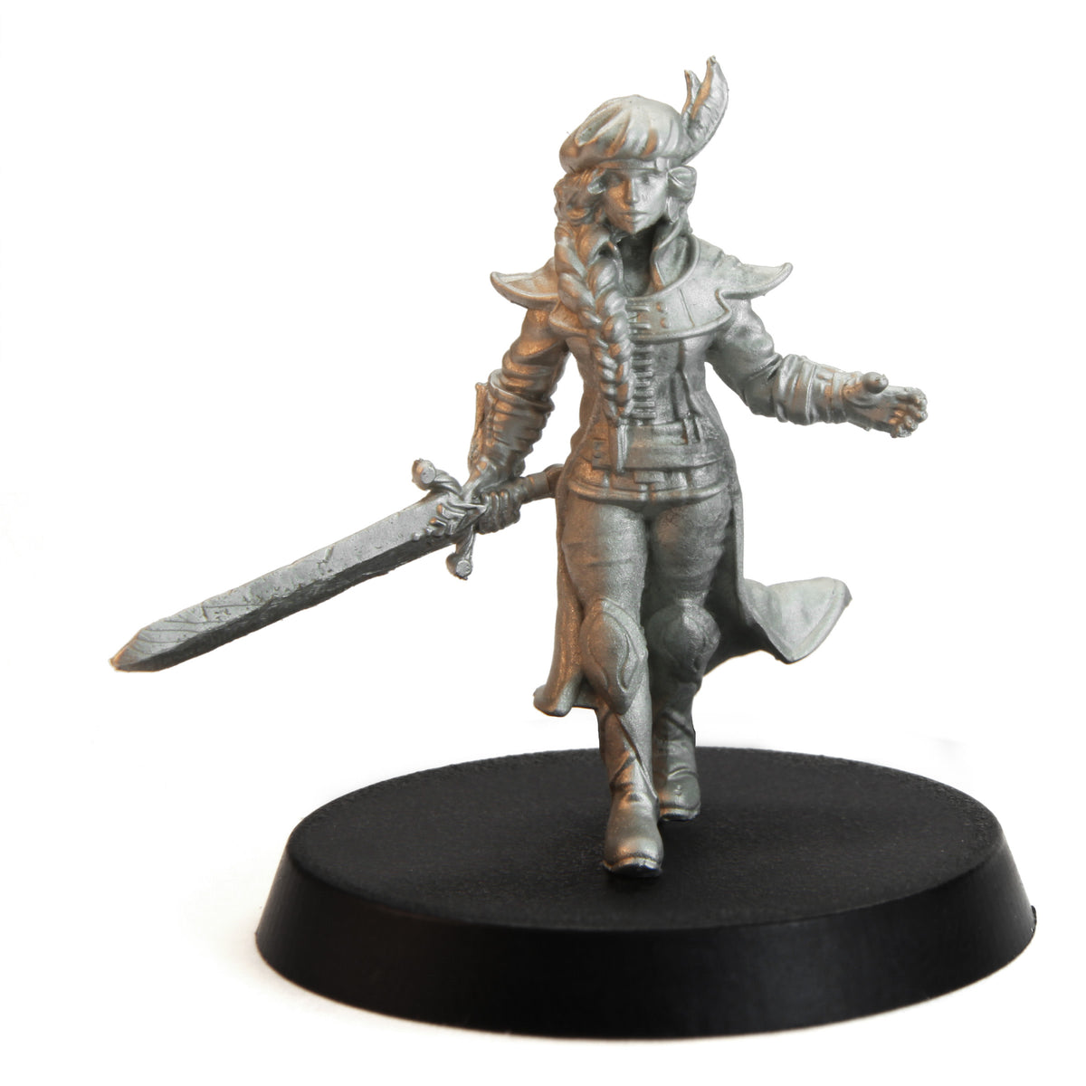 Unpainted pewter Tytantroll Vampire Hunter miniature, 38mm tall