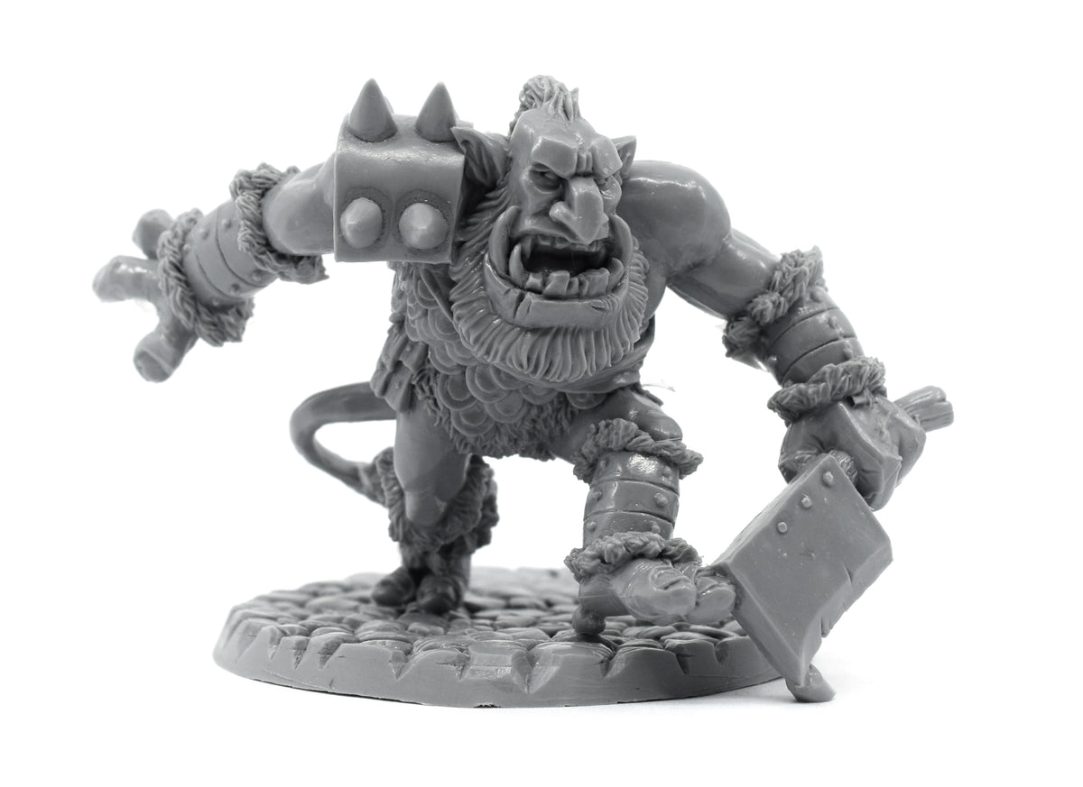 Unpainted resin Troll Zerker miniature, 60mm tall