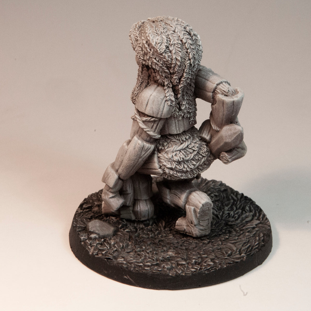 Primed resin Treant Shaman miniature, 63mm tall
