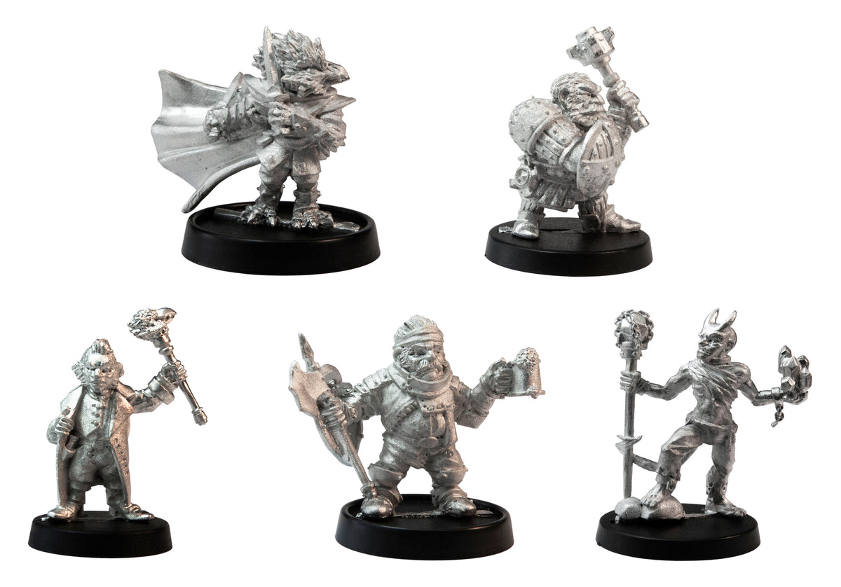 Stonehaven Adventurers 2020 - 5 Piece Doublecreek Watch Set, unpainted pewter miniatures