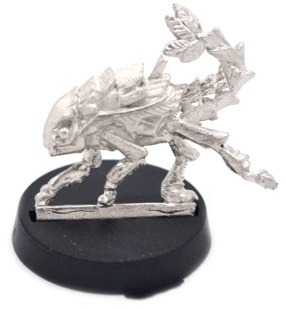 Unpainted pewter Rust Beast miniature, 25mm long, another view