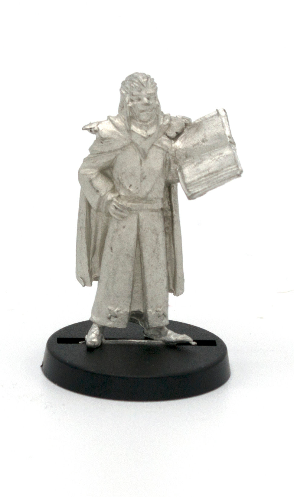 Unpainted pewter Elf Patriarch miniature, 34mm tall