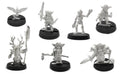 6 Piece Heroes of Sprocketshire Set, unpainted pewter miniatures, another view