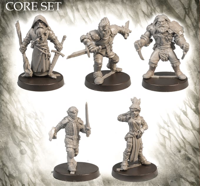 Stonehaven Adventurers 2020 - 5 Piece Weasel Sven's Scavengers Set, primed pewter miniatures