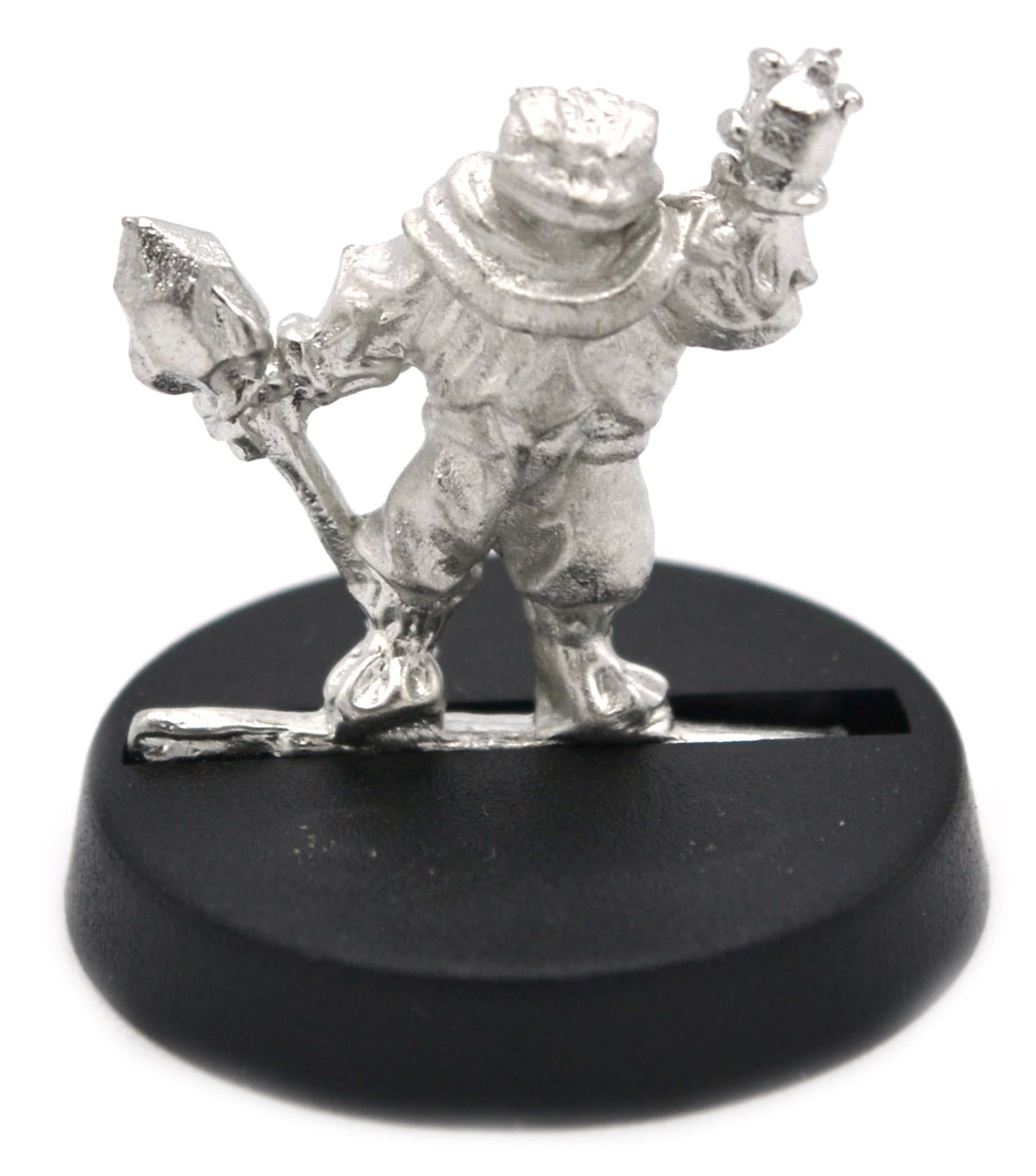 Unpainted pewter Grippli Ambassador miniature, 15mm tall