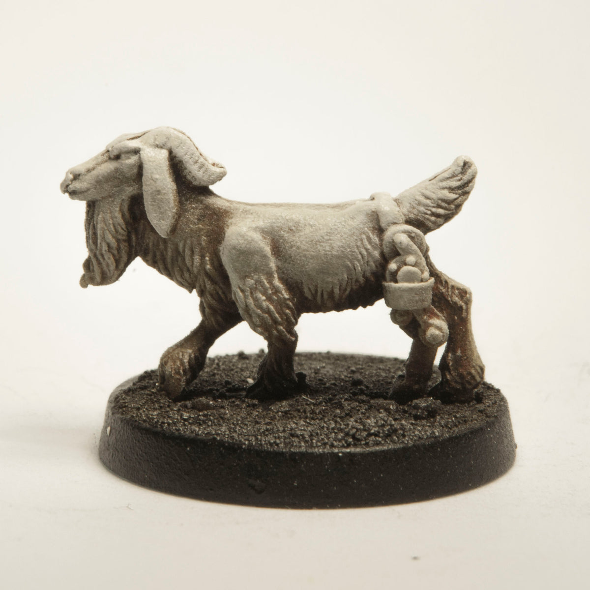 Primed pewter Goat miniature, 16mm tall