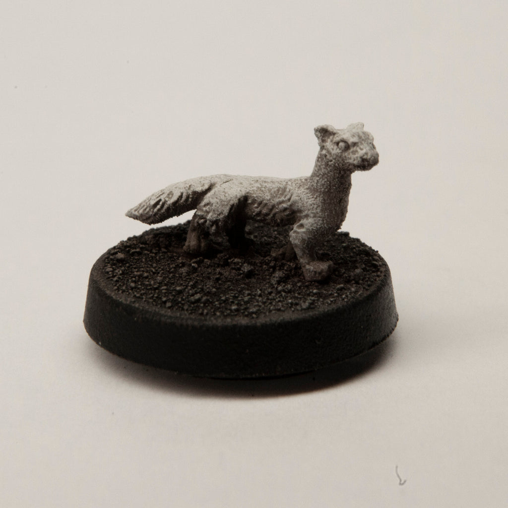 Primed pewter Another Ferret miniature, 10mm tall