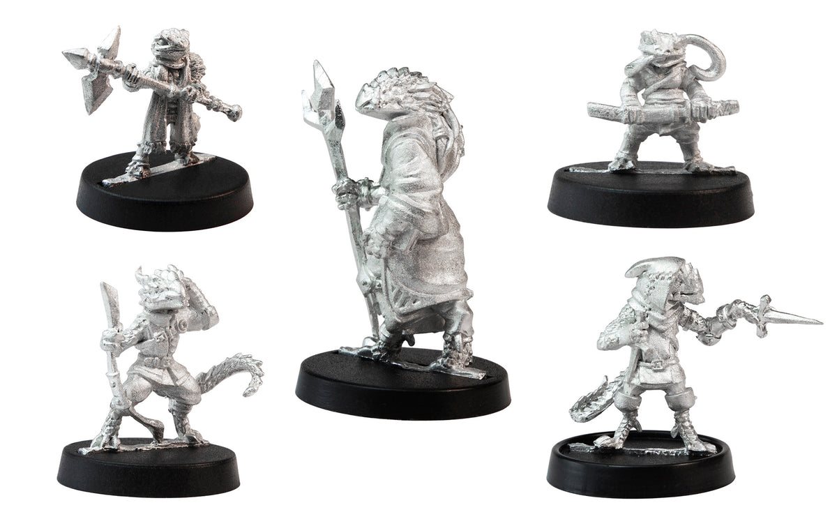 Stonehaven Adventurers 2020 - 5 Piece Core Set, unpainted pewter miniatures