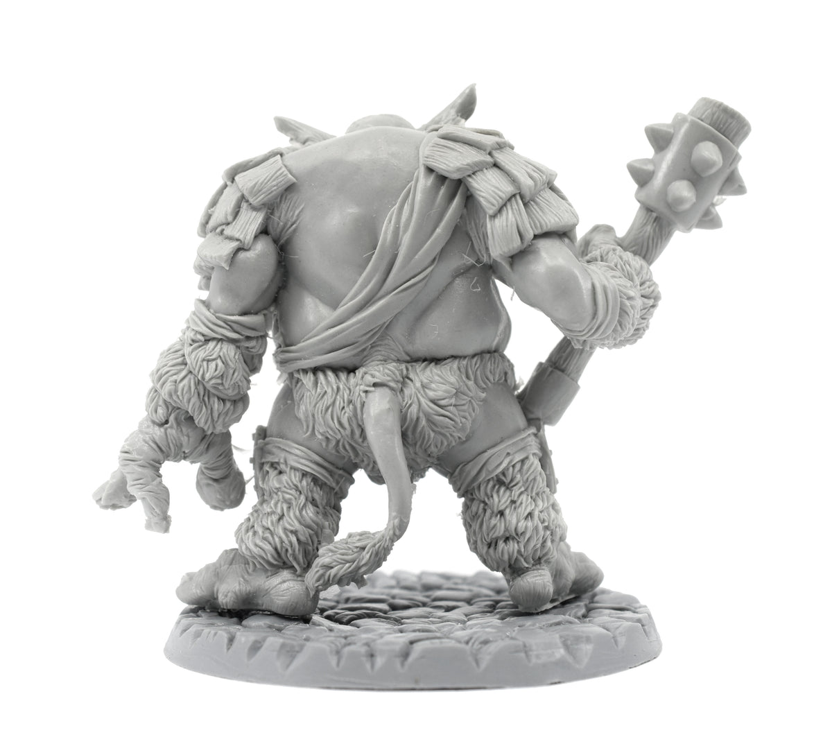 Unpainted resin Old Troll miniature, 65mm tall, another view