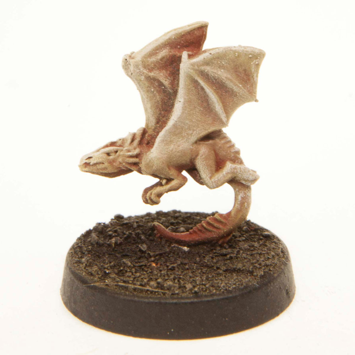 Primed pewter Dragonling miniature, 19mm tall
