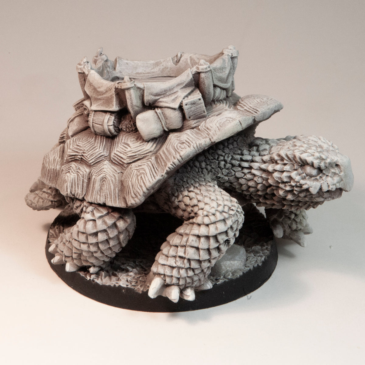 Primed resin Great Tortoise miniature, 57mm tall