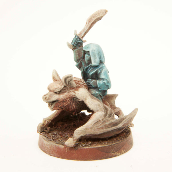 Shrouded Figure on Bat Mount miniature, painted example (ships unpainted)