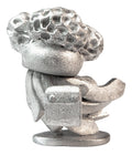 Unpainted pewter Mushroom Sporeling with Satchel miniature, 24mm tall