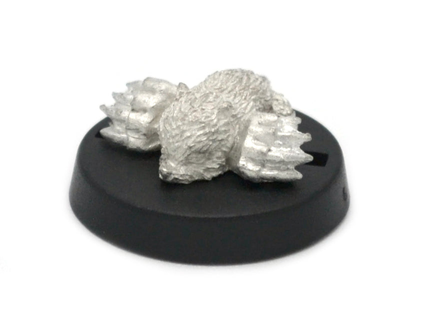 Unpainted pewter Mole miniature, 5mm tall, another view