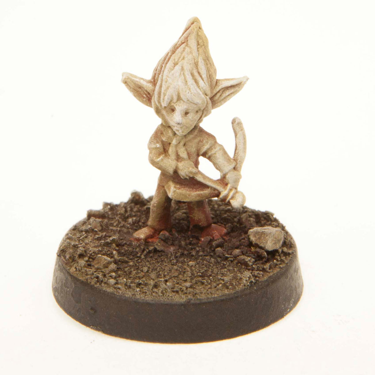 Primed pewter Gnome Boy miniature, 19mm tall