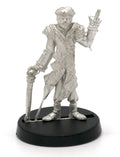 Unpainted pewter Elf Illusionist miniature, 31mm tall
