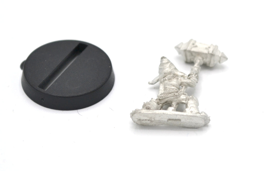 Unpainted pewter Gremlin Striker miniature, 25mm tall, another view