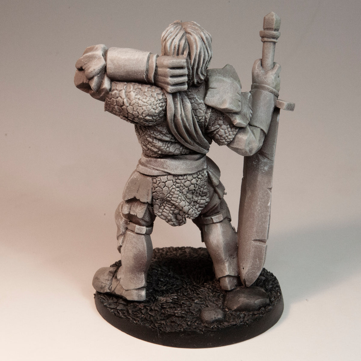 Primed resin Storm Giant miniature, 92mm tall, another view