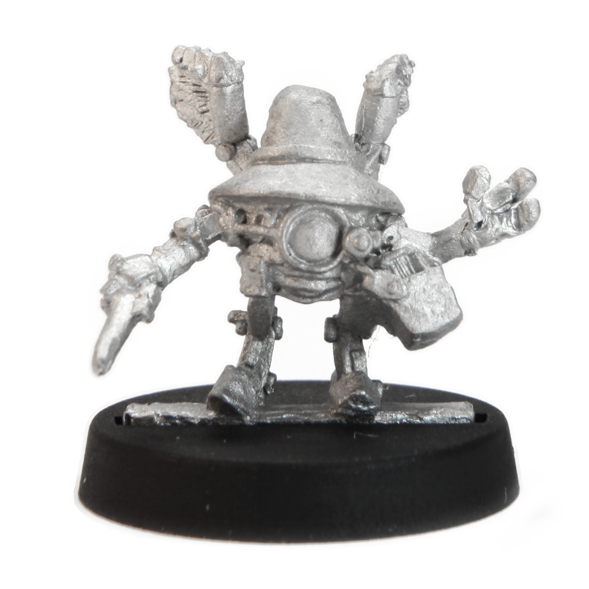 Unpainted pewter Mechanical Wizard miniature, 16mm tall