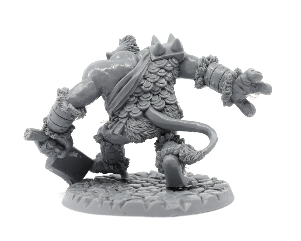 Unpainted resin Troll Zerker miniature, 60mm tall, another view