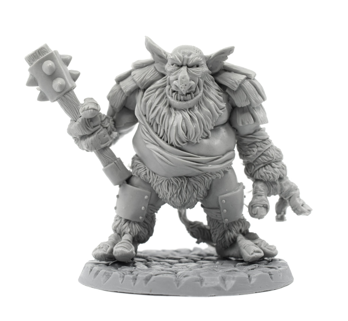 Unpainted resin Old Troll miniature, 65mm tall