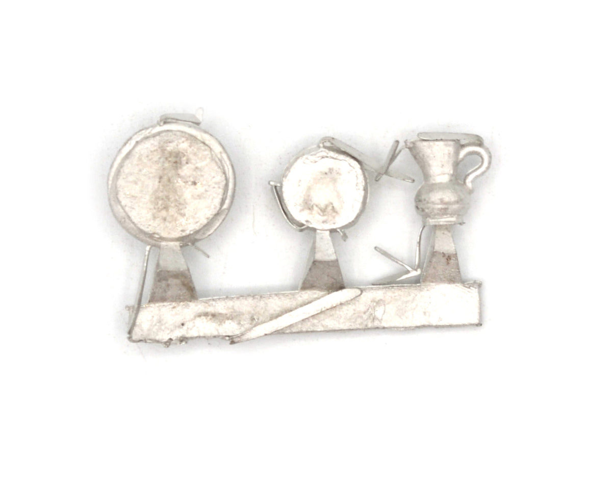 Unpainted pewter Elf Dinner Accessories miniature, another view