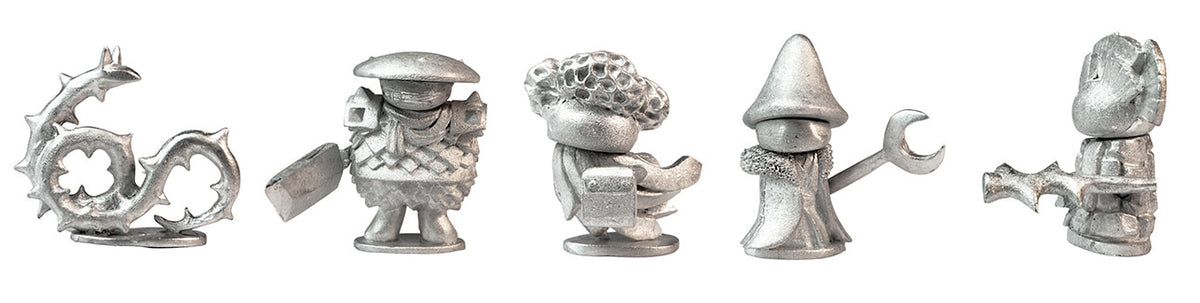 Stonehaven Adventurers 2020 - 5 Piece Mushroom Folk Set D, unpainted pewter miniatures