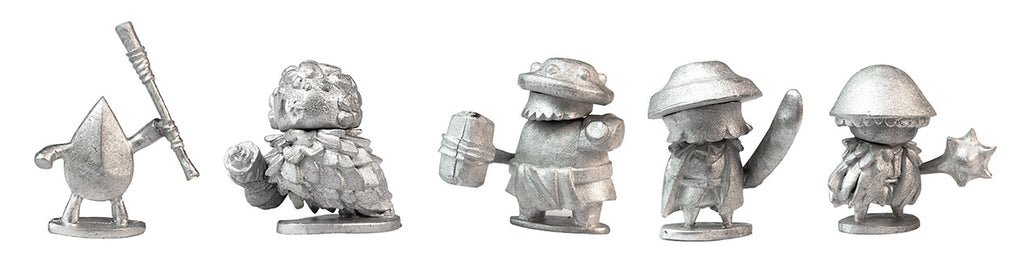 Stonehaven Adventurers 2020 - 5 Piece Mushroom Folk Set A, unpainted pewter miniatures